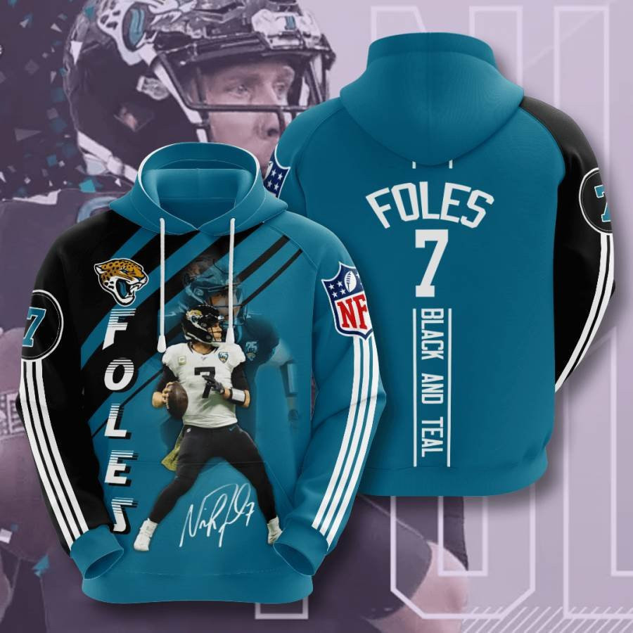 Sports American Football Nfl Jacksonville Jaguars Nick Foles Usa 1064 Hoodie 3D