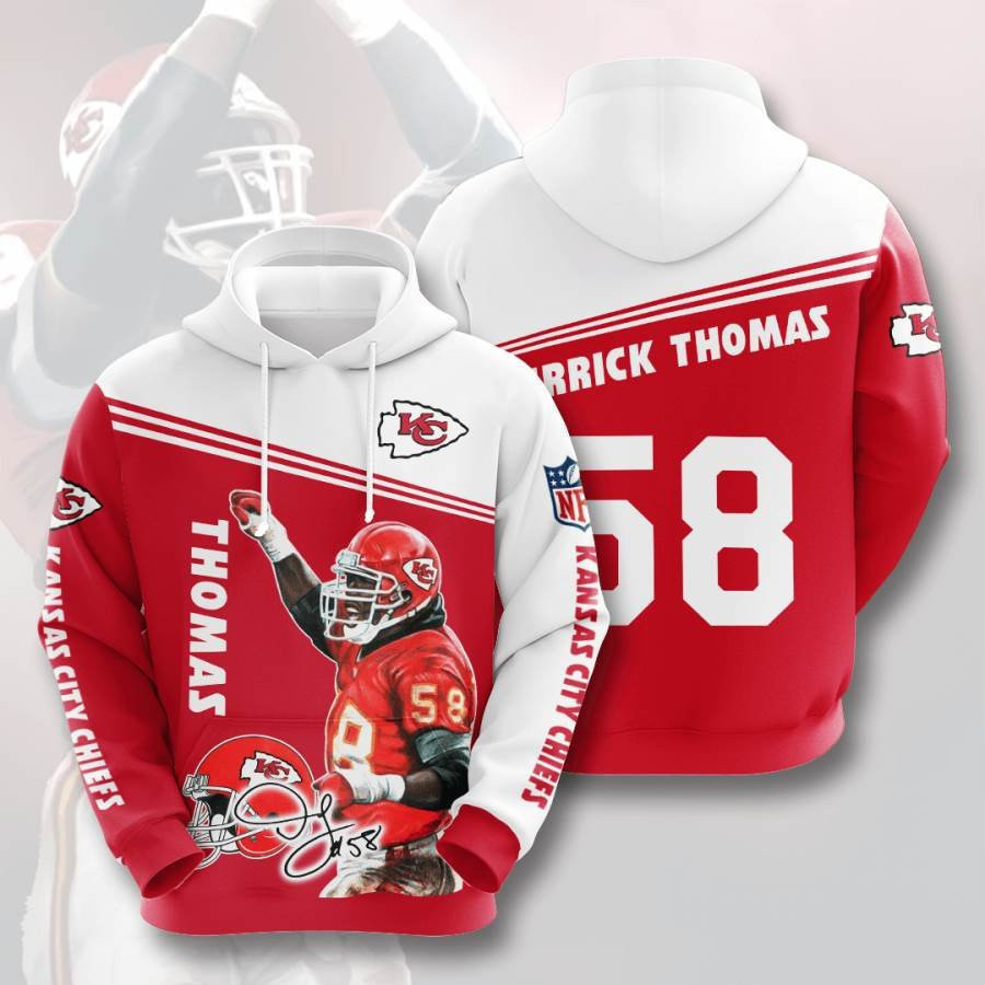 Sports American Football Nfl Kansas City Chiefs Derrick Thomas Usa 778 Hoodie 3D