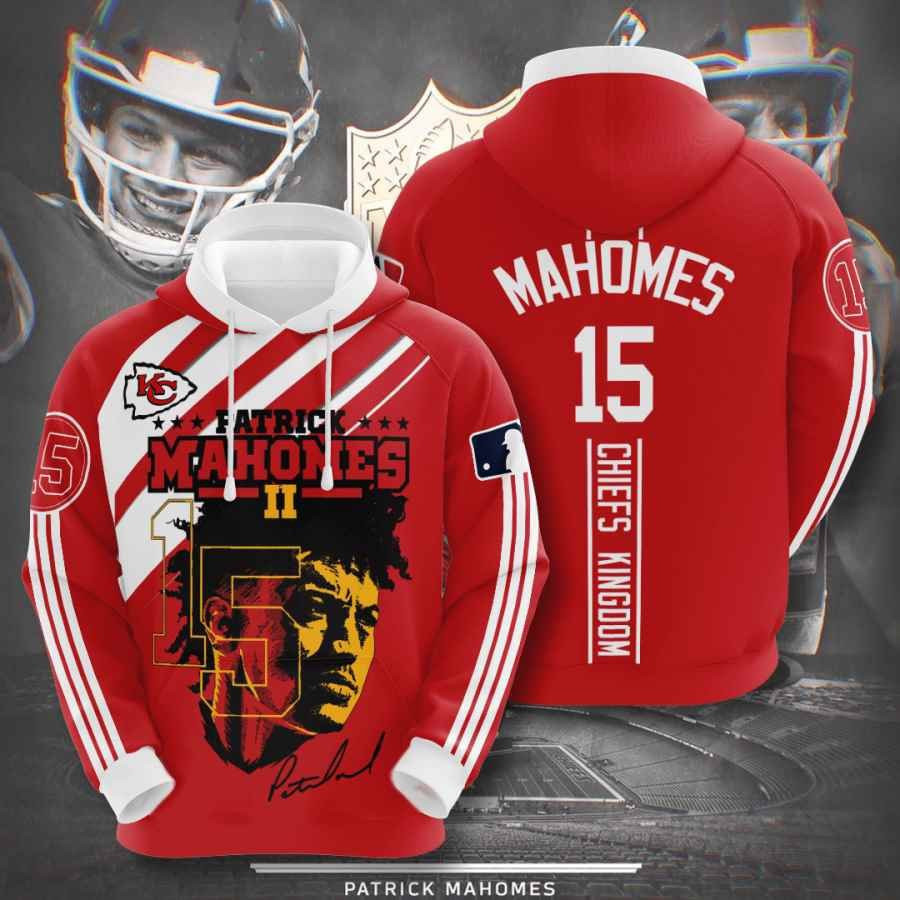 Sports American Football Nfl Kansas City Chiefs Patrick Mahomes Usa 1071 Hoodie 3D