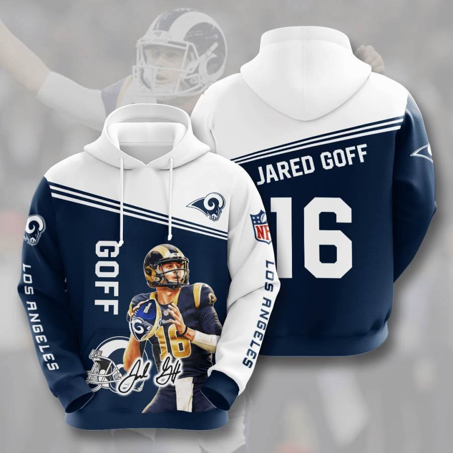 Sports American Football Nfl Los Angeles Rams Jared Goff Usa 806 Hoodie 3D