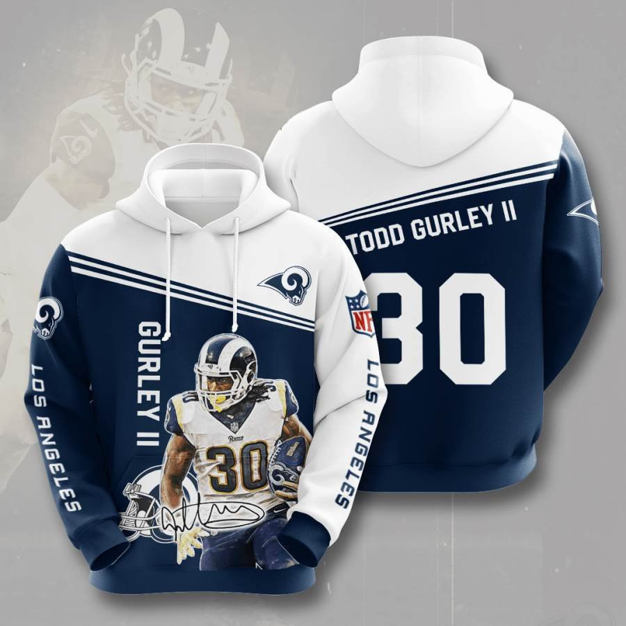 Sports American Football Nfl Los Angeles Rams Todd Gurley Ii Usa 807 Hoodie 3D