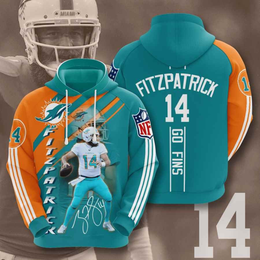 Sports American Football Nfl Miami Dolphins Ryan Fitzpatrick Usa 1116 Hoodie 3D
