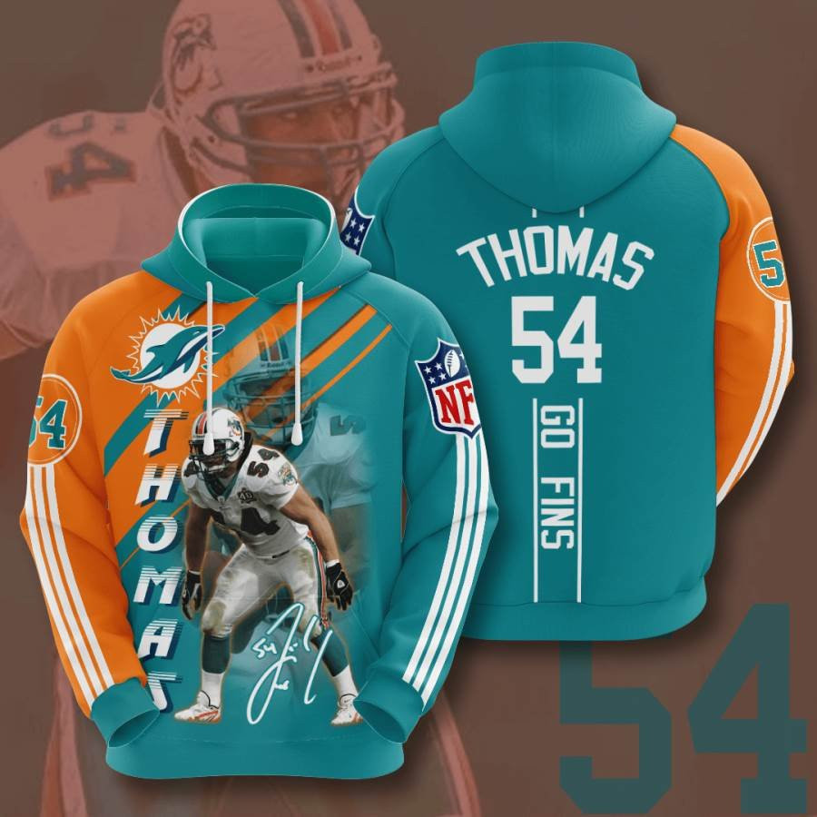 Sports American Football Nfl Miami Dolphins Zach Thomas Usa 1117 Hoodie 3D