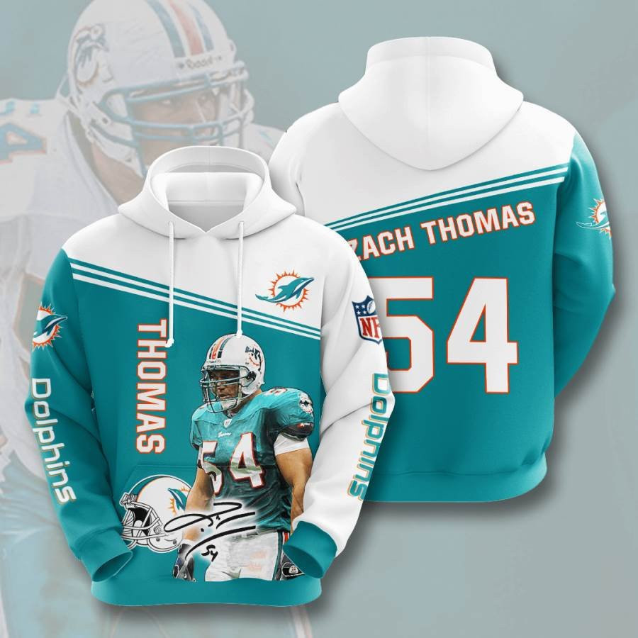 Sports American Football Nfl Miami Dolphins Zach Thomas Usa 812 Hoodie 3D