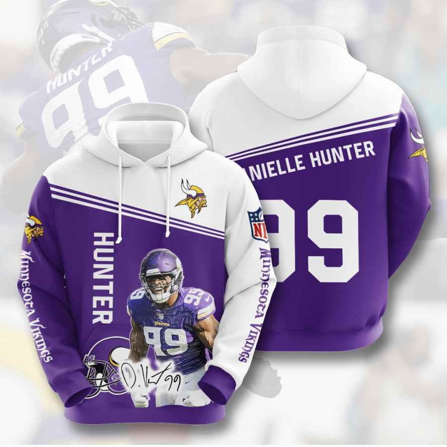 Sports American Football Nfl Minnesota Vikings Danielle Hunter Usa 825 Hoodie 3D