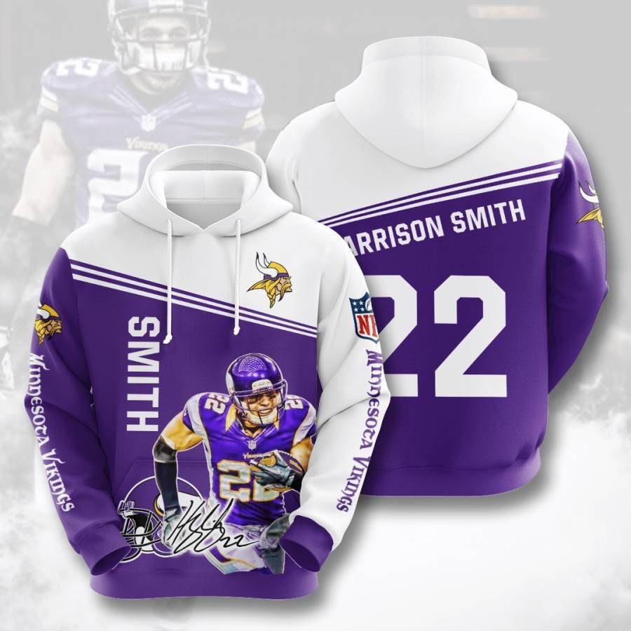 Sports American Football Nfl Minnesota Vikings Harrison Smith Usa 826 Hoodie 3D