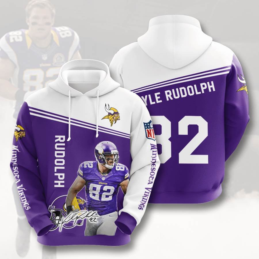 Sports American Football Nfl Minnesota Vikings Kyle Rudolph Usa 829 Hoodie 3D