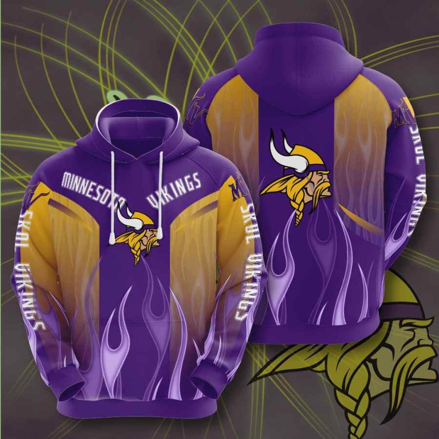 Sports American Football Nfl Minnesota Vikings Usa 1413 Hoodie 3D