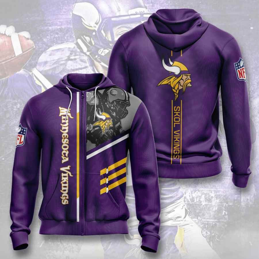 Sports American Football Nfl Minnesota Vikings Usa 221 Hoodie 3D