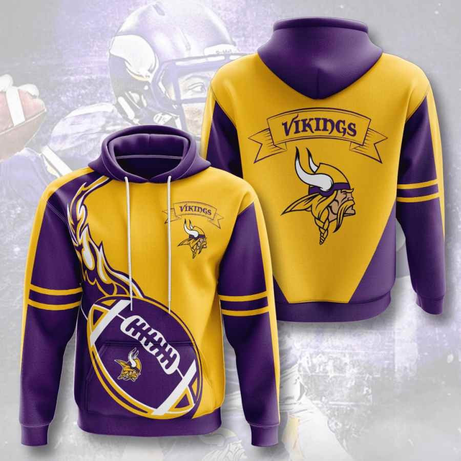 Sports American Football Nfl Minnesota Vikings Usa 554 Hoodie 3D