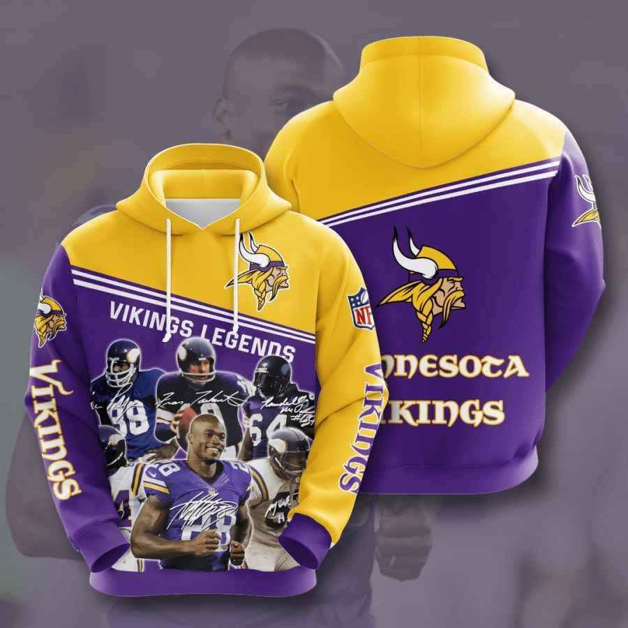 Sports American Football Nfl Minnesota Vikings Usa 827 Hoodie 3D