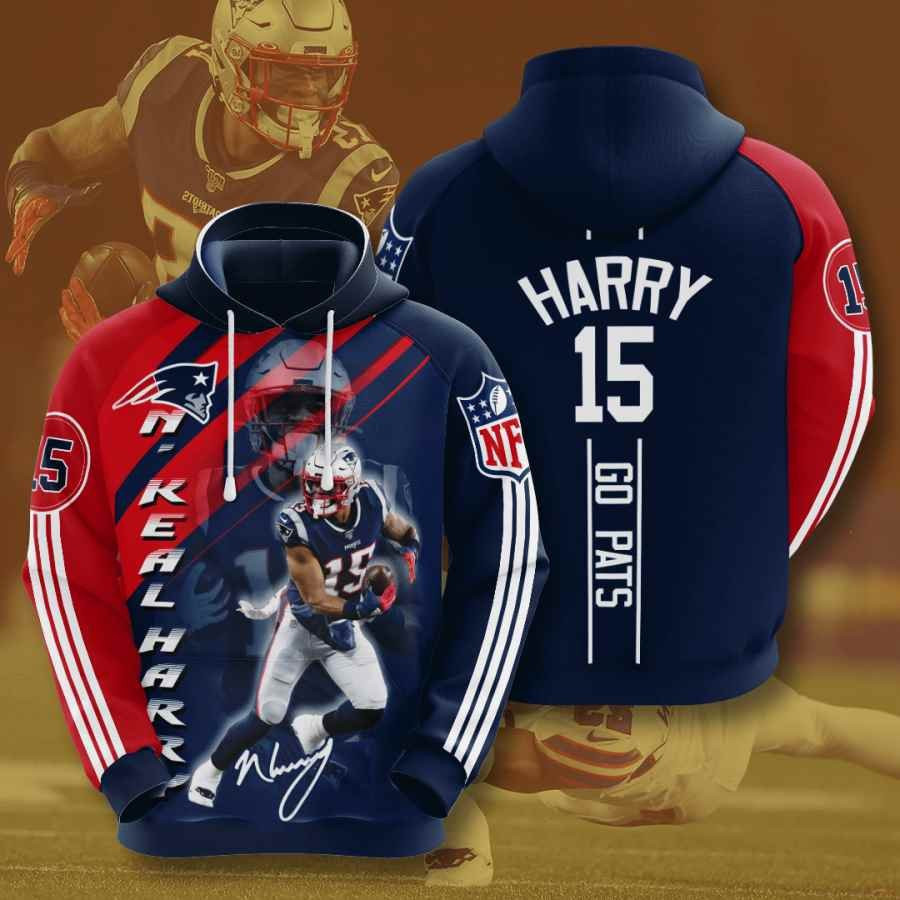 Sports American Football Nfl New England Patriots N39keal Harry Usa 1133 Hoodie 3D