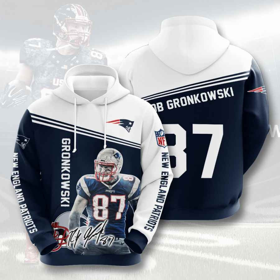 Sports American Football Nfl New England Patriots Rob Gronkowski Usa 833 Hoodie 3D