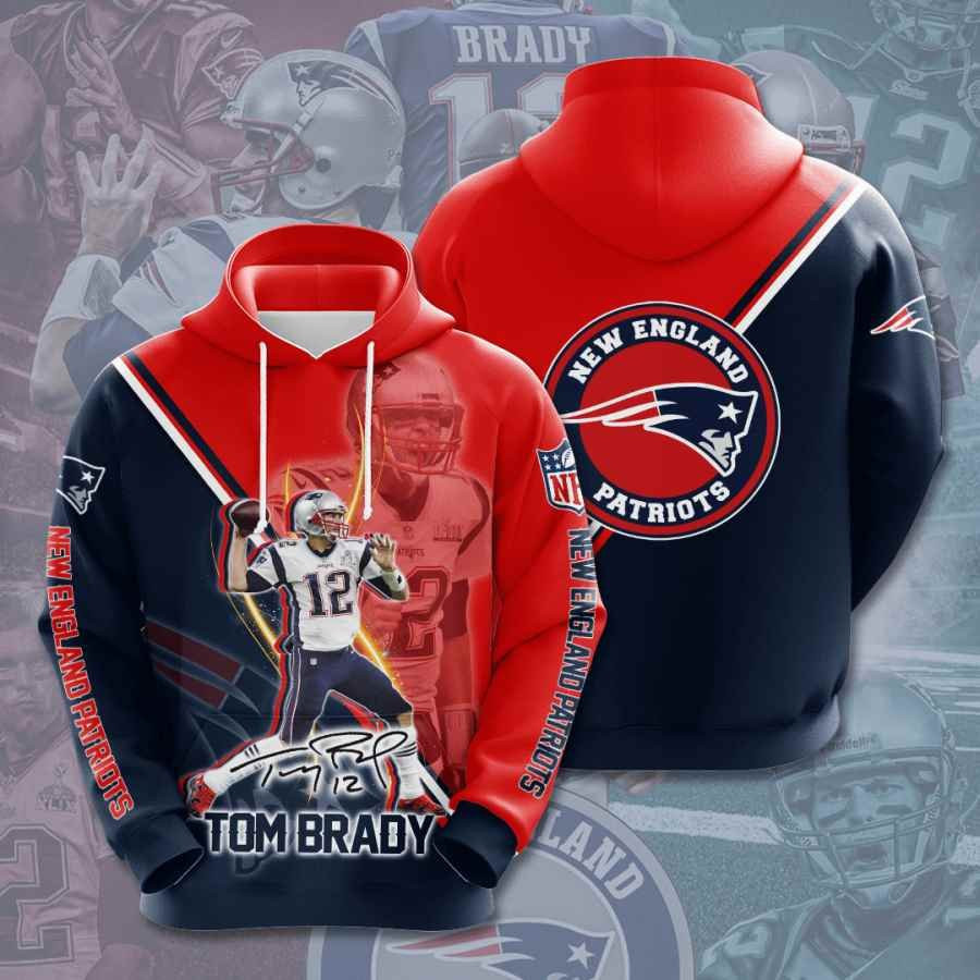 Sports American Football Nfl New England Patriots Tom Brady Usa 1138 Hoodie 3D