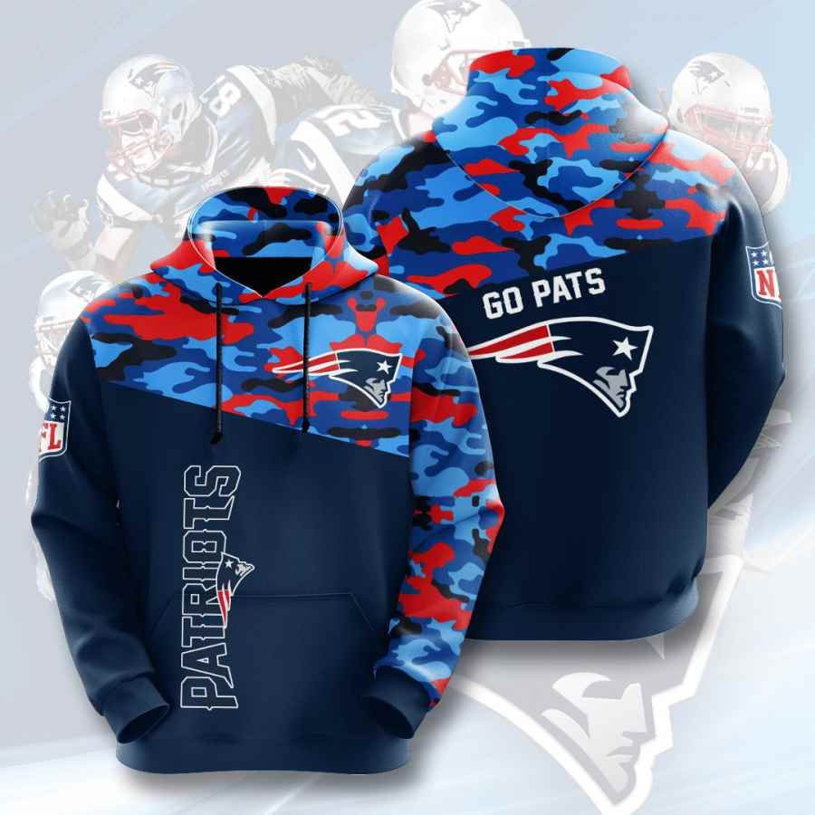 Sports American Football Nfl New England Patriots Usa 228 Hoodie 3D