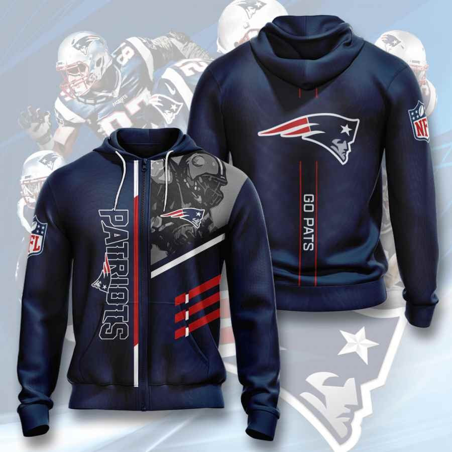 Sports American Football Nfl New England Patriots Usa 233 Hoodie 3D