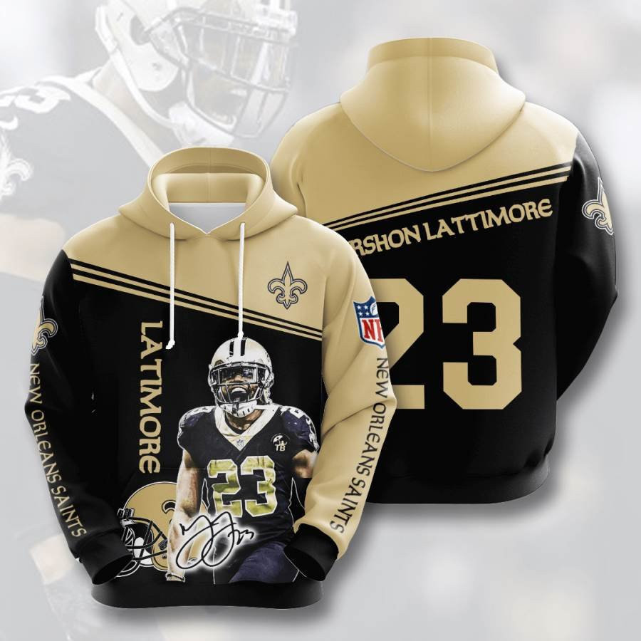 Sports American Football Nfl New Orleans Saints Marshon Lattimore Usa 838 Hoodie 3D