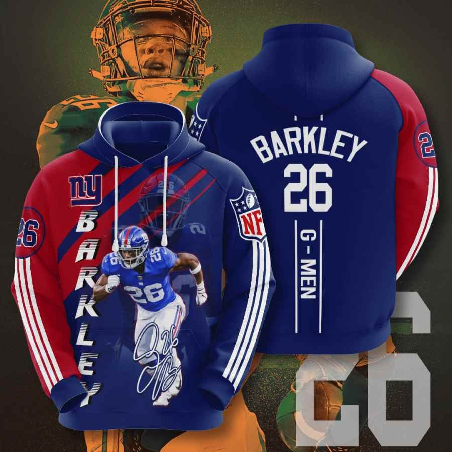 Sports American Football Nfl New York Giants Saquon Barkley Usa 1153 Hoodie 3D