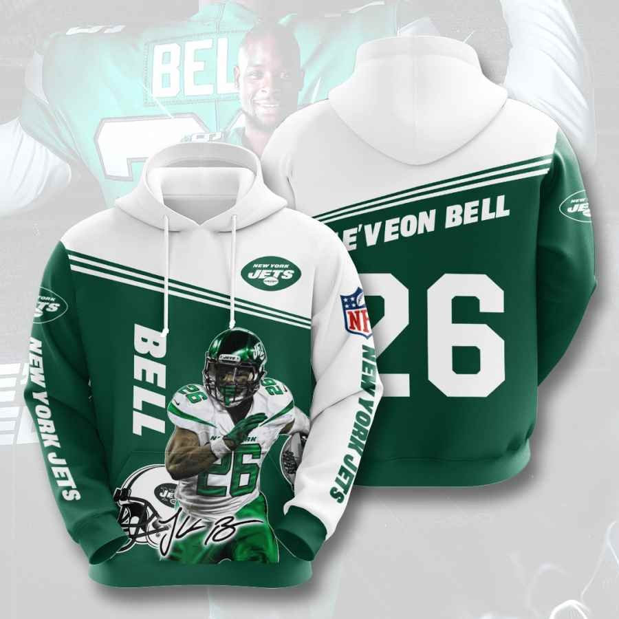 Sports American Football Nfl New York Jets Le39veon Bell Usa 848 Hoodie 3D