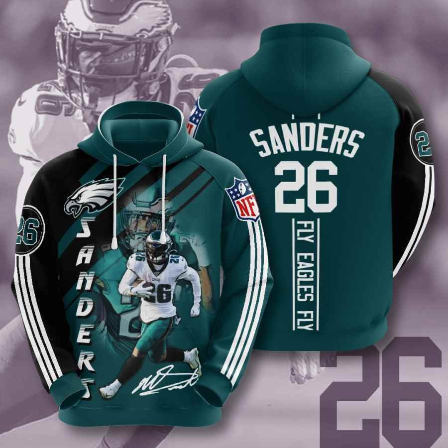 Sports American Football Nfl Philadelphia Eagles Miles Sanders Usa 1193 Hoodie 3D