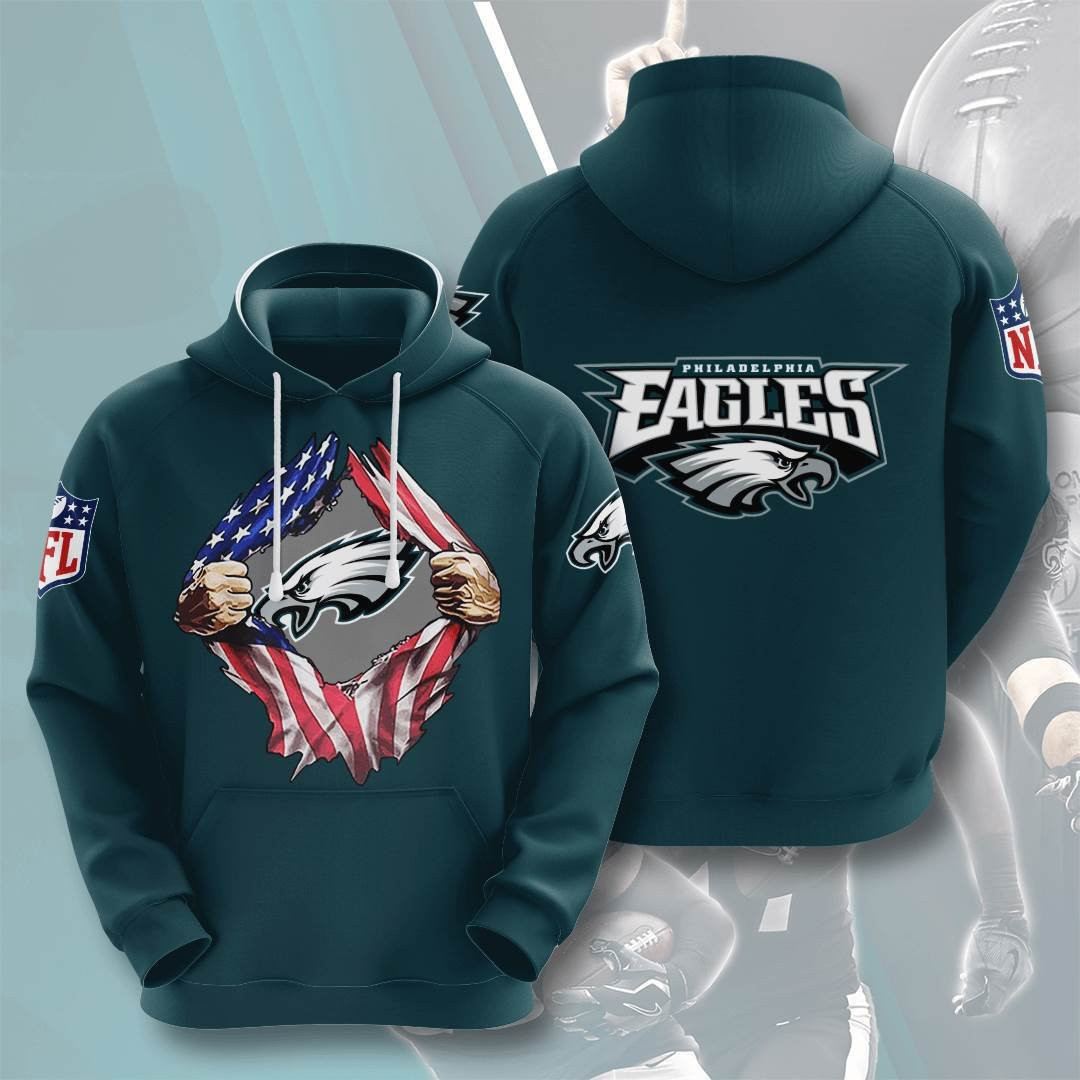 Sports American Football Nfl Philadelphia Eagles Usa 60 Hoodie 3D