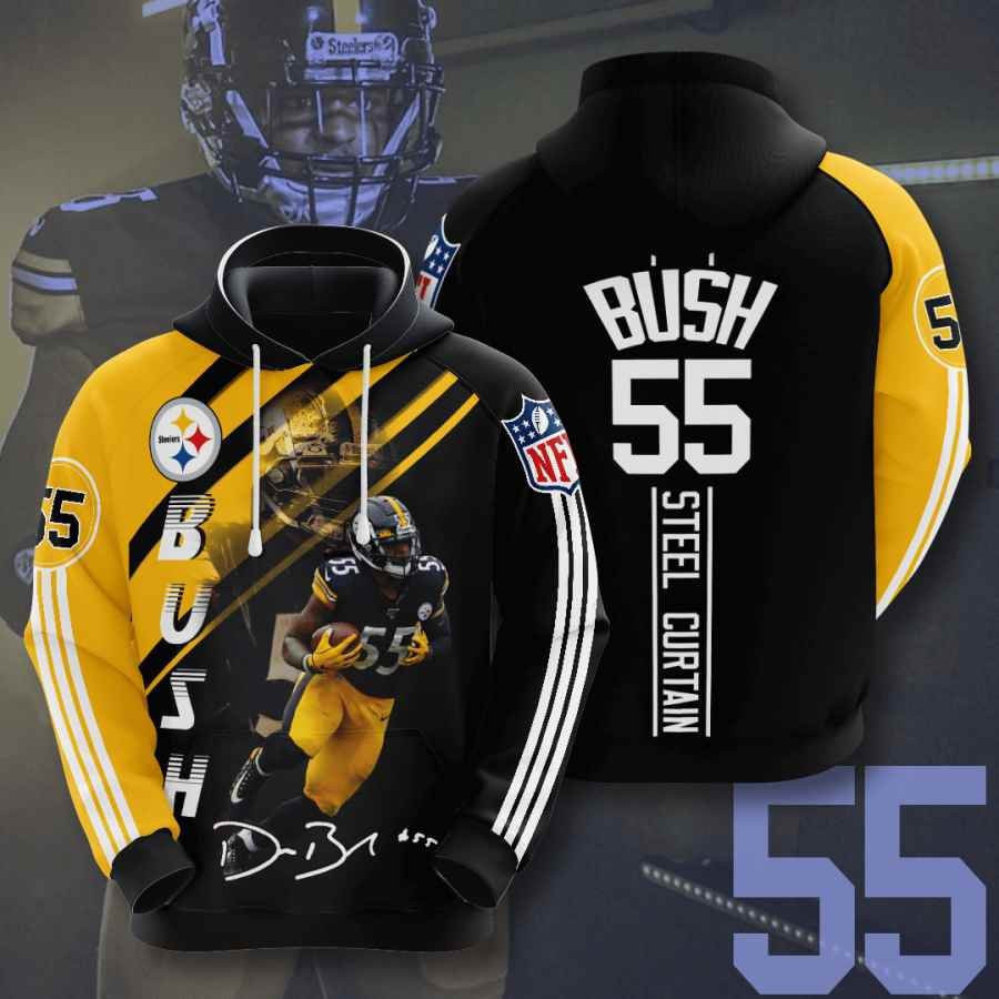 Sports American Football Nfl Pittsburgh Steelers Devin Bush Jr Usa 1182 Hoodie 3D