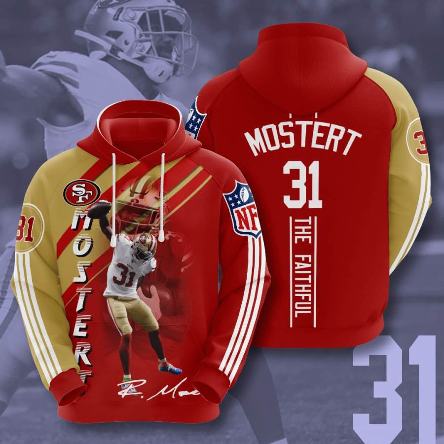 Sports American Football Nfl San Francisco 49ers Raheem Mostert Usa 1217 Hoodie 3D