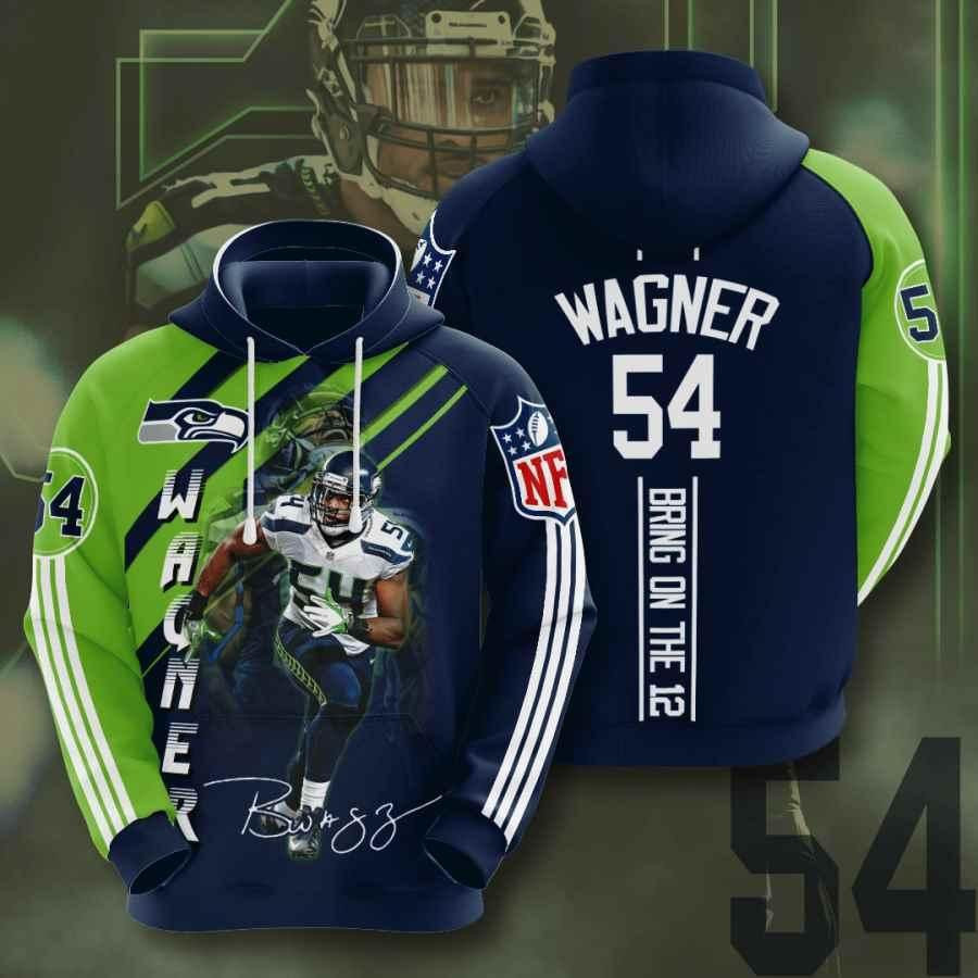 Sports American Football Nfl Seattle Seahawks Bobby Wagner Usa 1223 Hoodie 3D Size S to 5XL