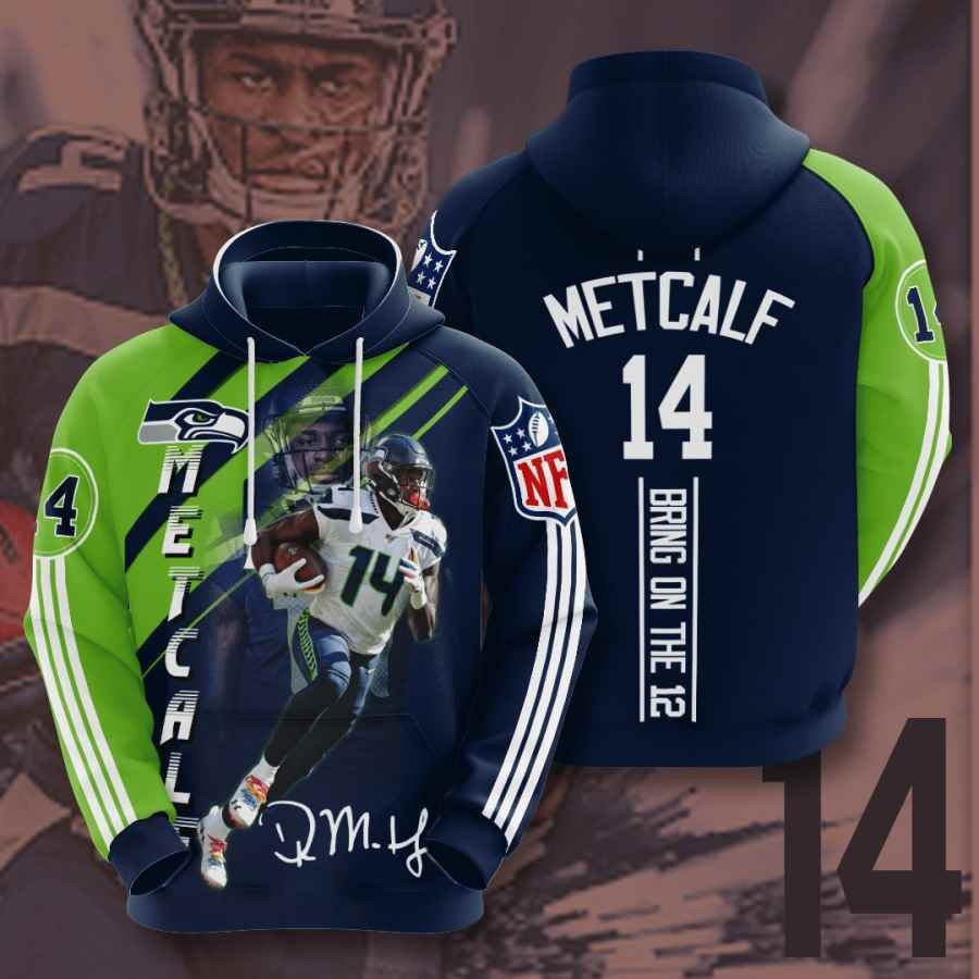 Sports American Football Nfl Seattle Seahawks Dk Metcalf Usa 1224 Hoodie 3D