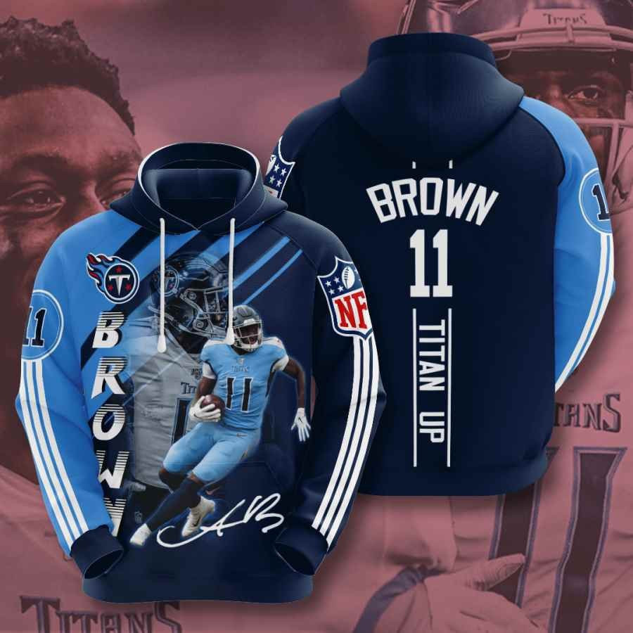 Sports American Football Nfl Tennessee Titans A J Brown Usa 1235 Hoodie 3D