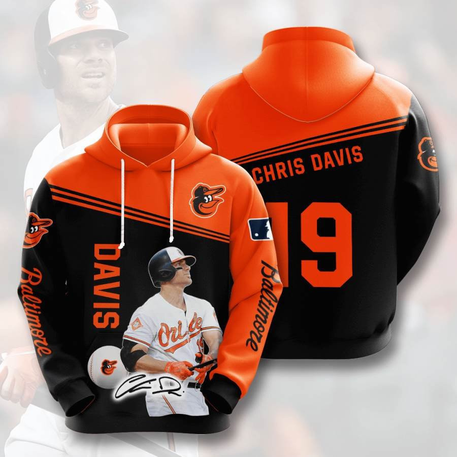 Sports Baseball Mlb Baltimore Orioles Chris Davis Usa 699 Hoodie 3D