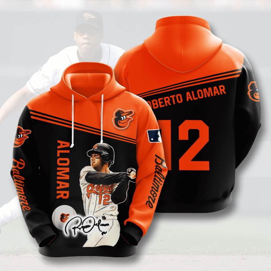 Sports Baseball Mlb Baltimore Orioles Roberto Alomar Usa 700 Hoodie 3D