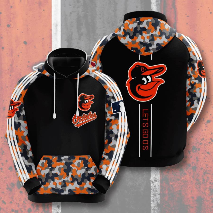 Sports Baseball Mlb Baltimore Orioles Usa 390 Hoodie 3D