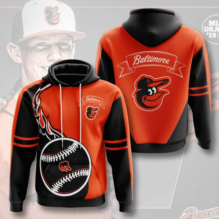 Sports Baseball Mlb Baltimore Orioles Usa 392 Hoodie 3D