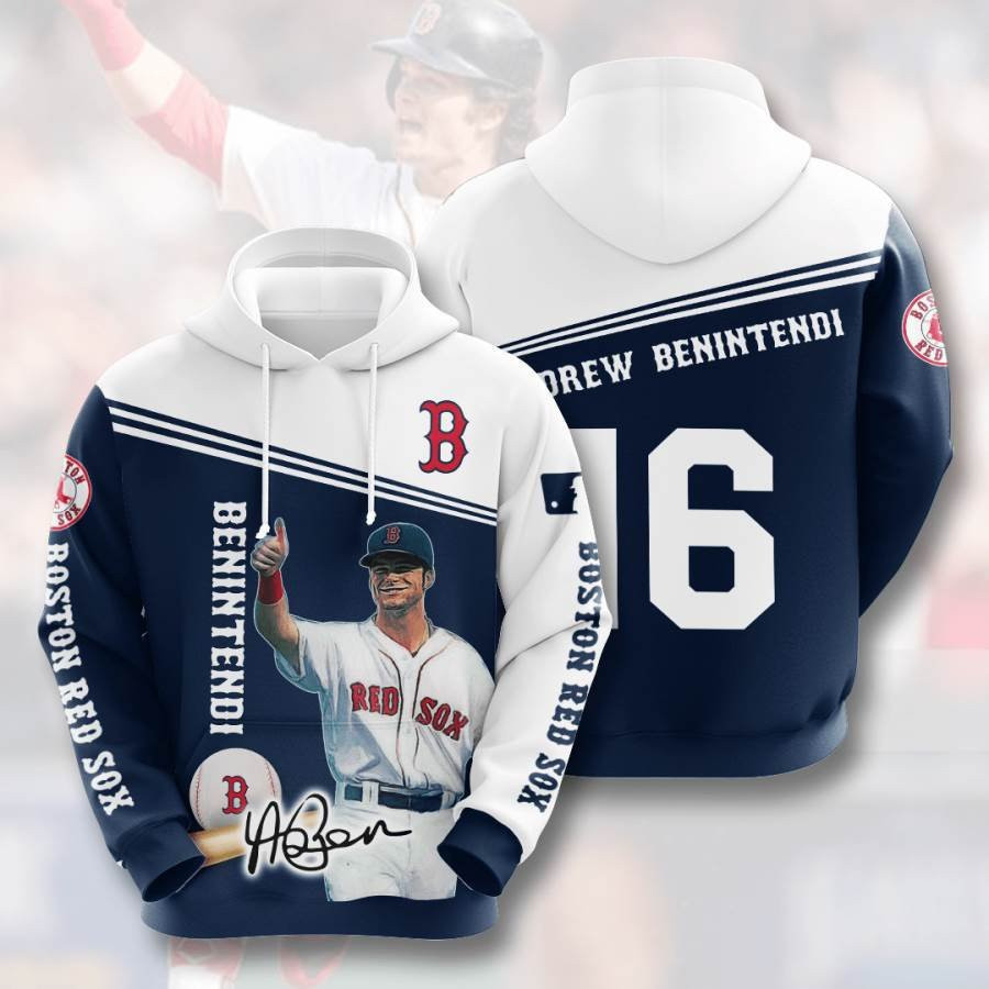 Sports Baseball Mlb Boston Red Sox Andrew Benintendi Usa 701 Hoodie 3D