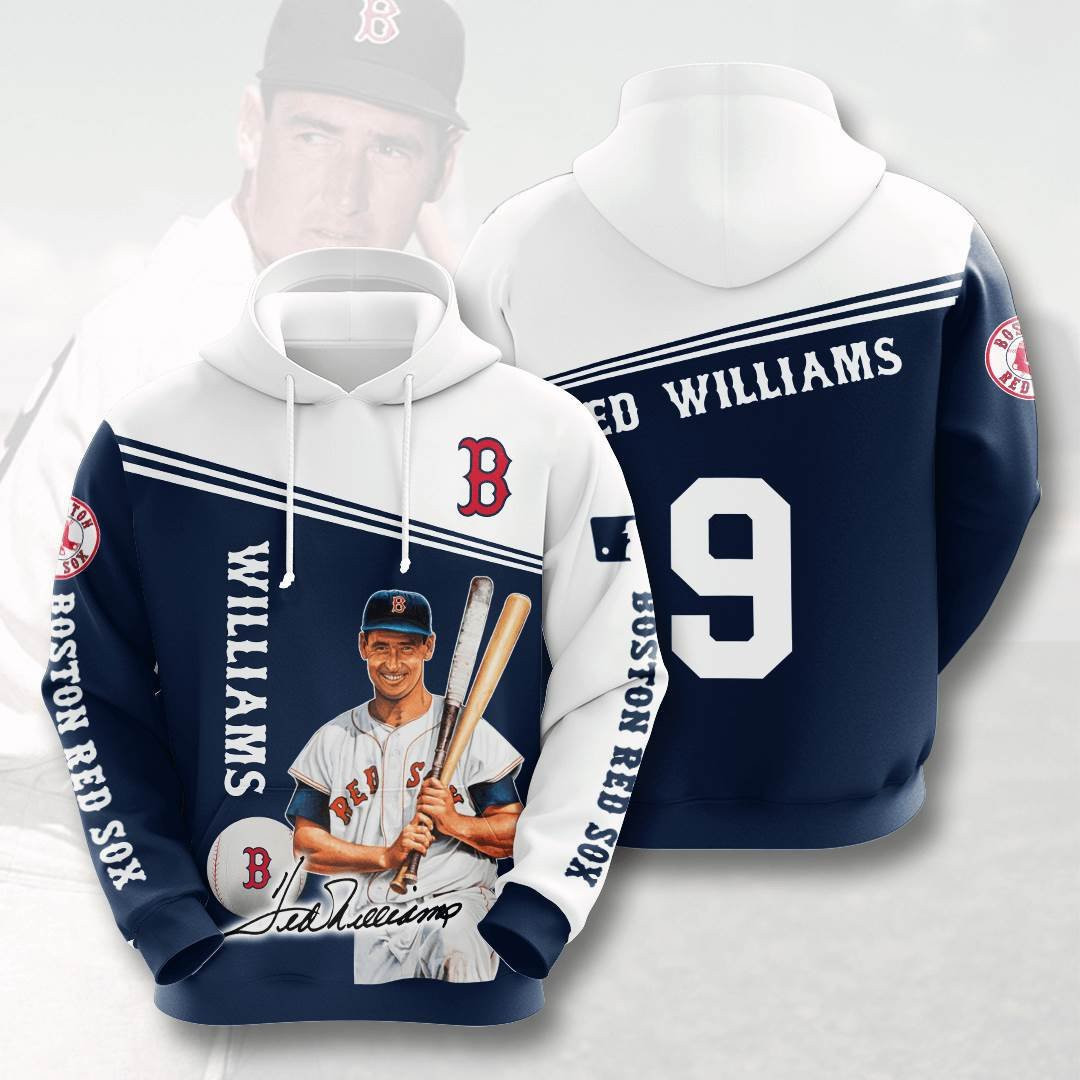 Sports Baseball Mlb Boston Red Sox Ted Williams Usa 704 Hoodie 3D