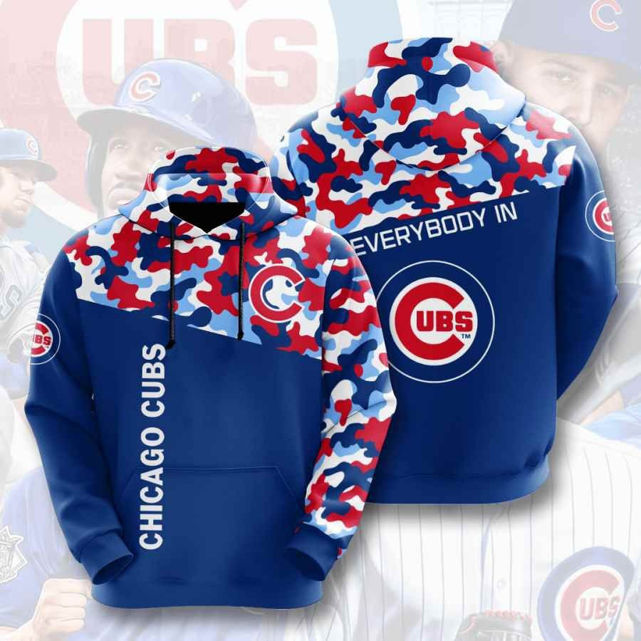 Sports Baseball Mlb Chicago Cubs Usa 123 Hoodie 3D