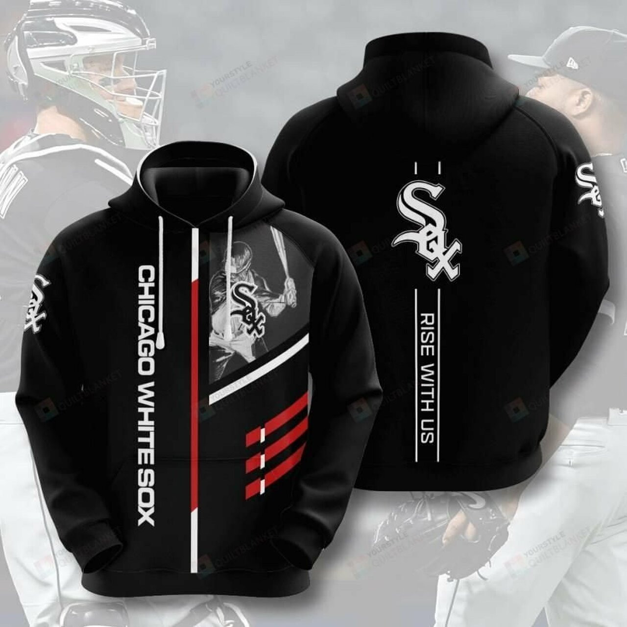 Sports Baseball Mlb Chicago White Sox 3d All Over Print Hoodie
