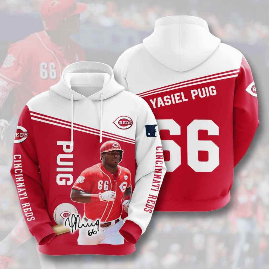 Sports Baseball Mlb Cincinnati Reds Yasiel Puig Usa 717 Hoodie 3D