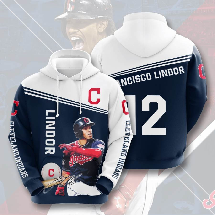 Sports Baseball Mlb Cleveland Indians Usa 445 Hoodie 3D