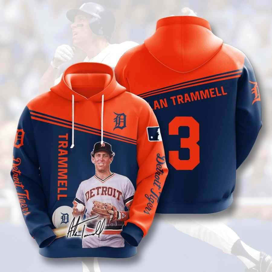 Sports Baseball Mlb Detroit Tigers Alan Trammell Usa 746 Hoodie 3D