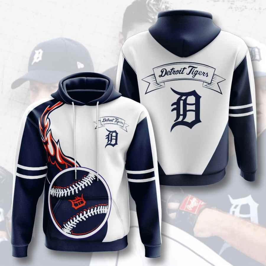 Sports Baseball Mlb Detroit Tigers Usa 487 Hoodie 3D