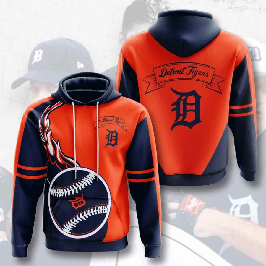 Sports Baseball Mlb Detroit Tigers Usa 488 Hoodie 3D