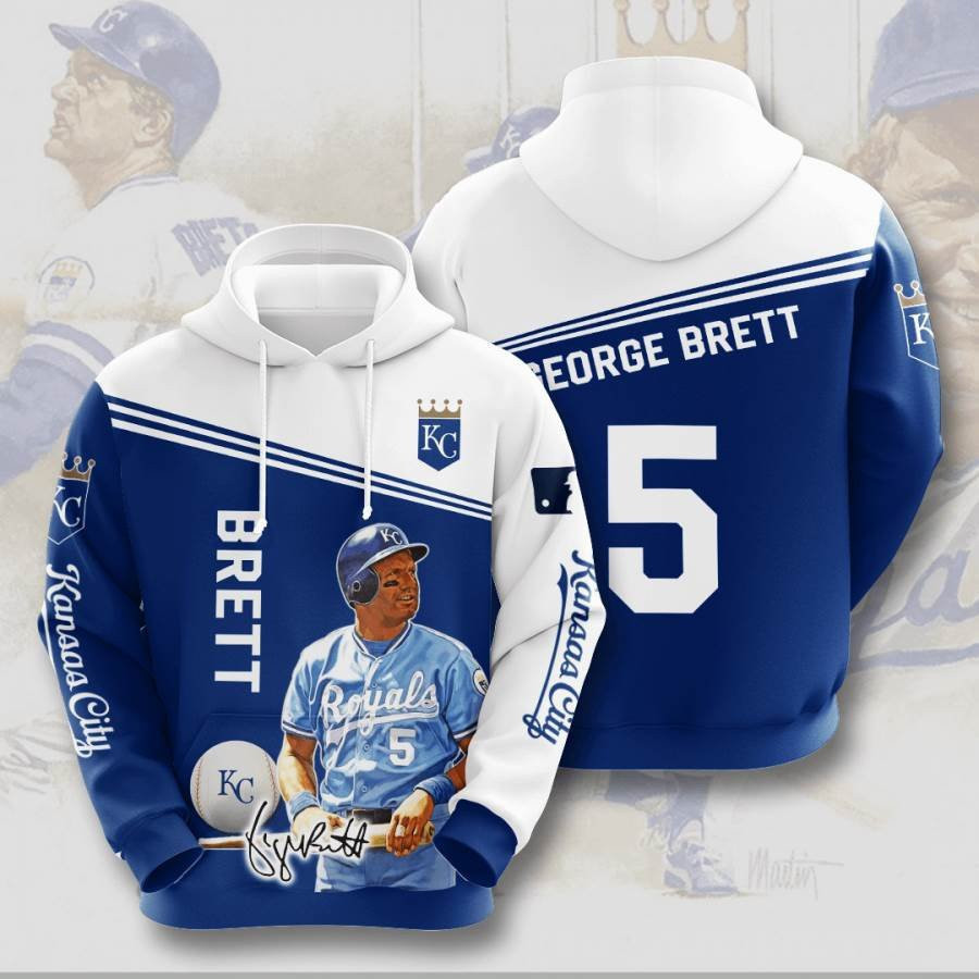 Sports Baseball Mlb Kansas City Royals George Brett Usa 784 Hoodie 3D