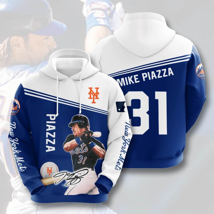 Sports Baseball Mlb New York Mets Mike Piazza Usa 854 Hoodie 3D