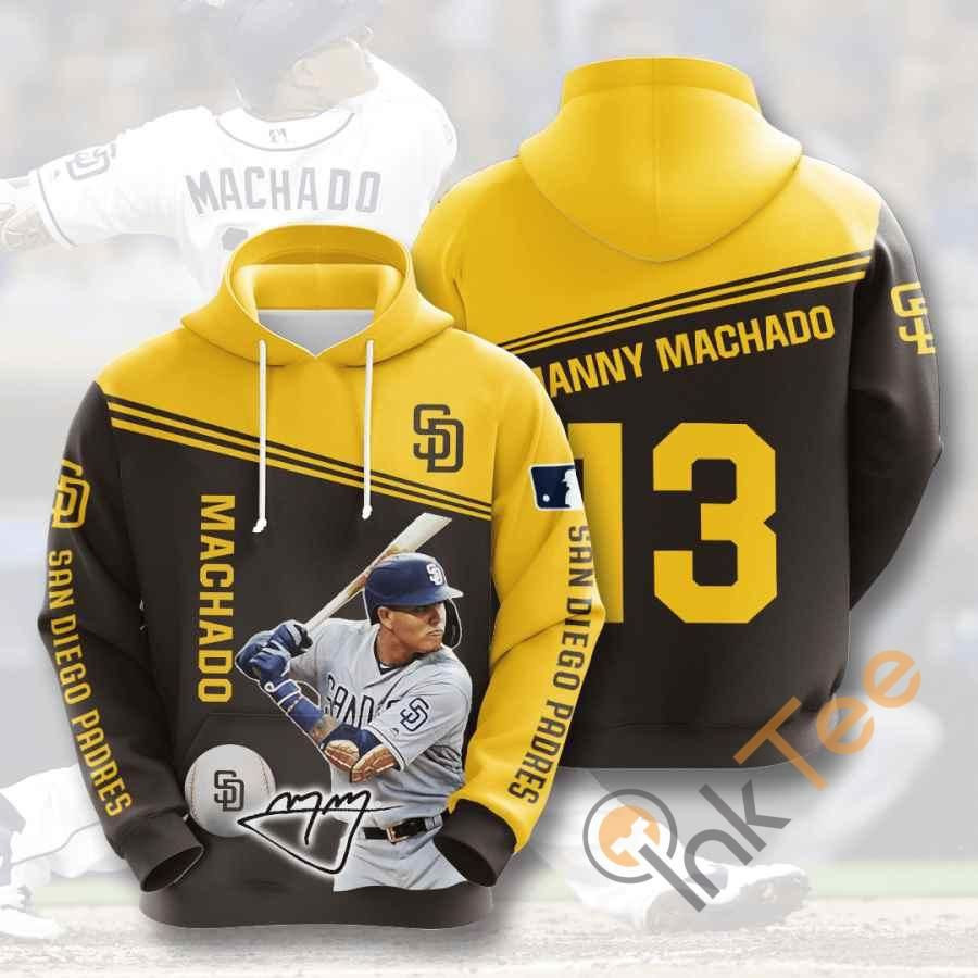 Sports Baseball Mlb San Diego Padres Manny Machado Usa 891 Hoodie 3D Size S to 5XL