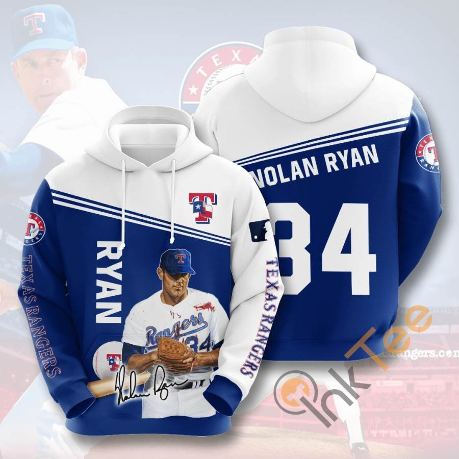Sports Baseball Mlb Texas Rangers Nolan Ryan Usa 1244 Hoodie 3D