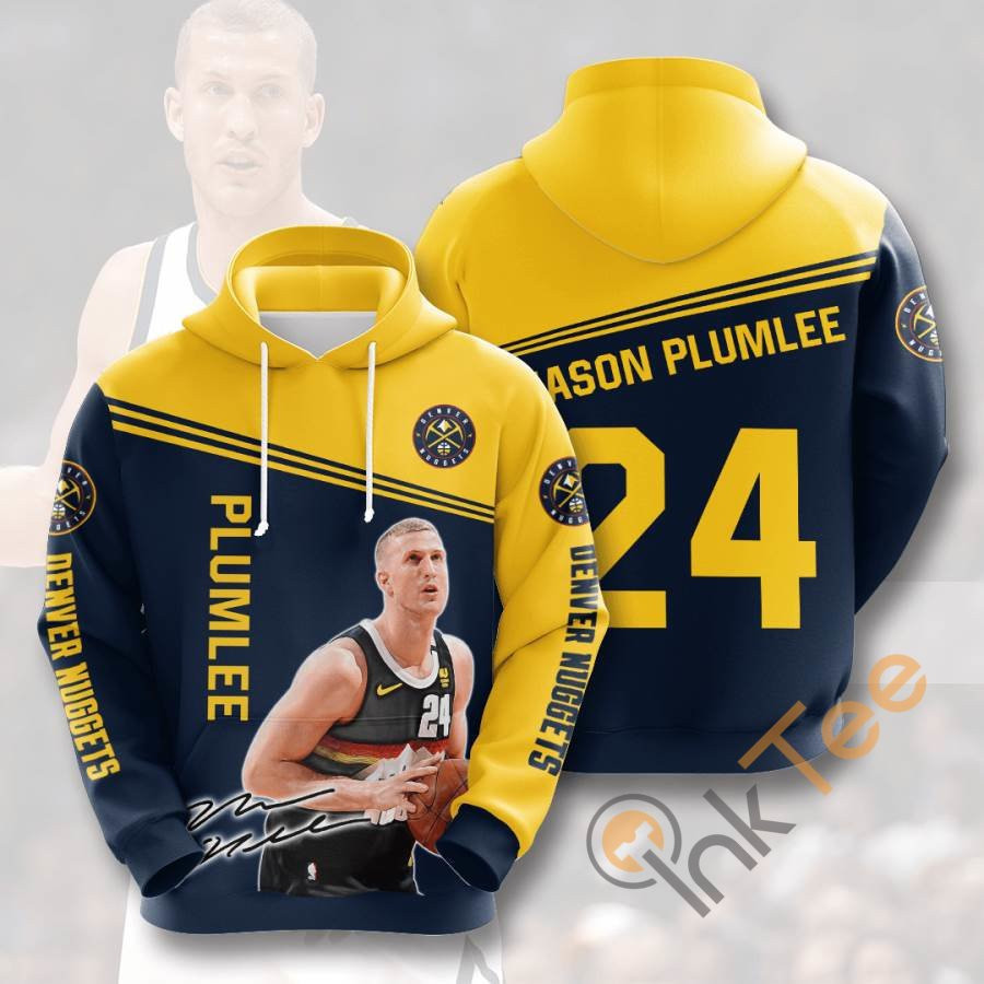 Sports Basketball Nba Denver Nuggets Mason Plumlee Usa 1013 Hoodie 3D