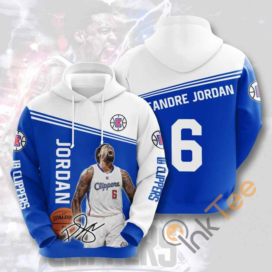 Sports Basketball Nba Los Angeles Clippers Deandre Jordan Usa 1088 Hoodie 3D