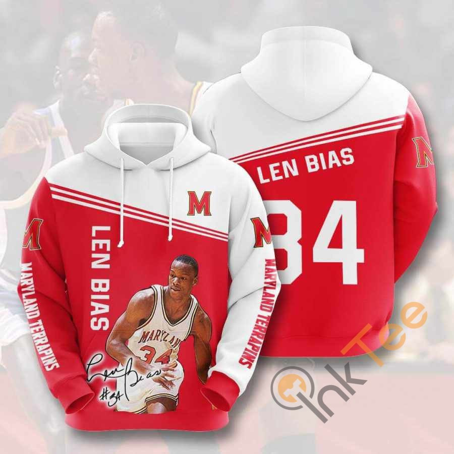 Sports Basketball Nba Maryland Terrapins Len Bias Usa 750 Hoodie 3D